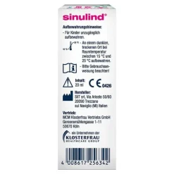 Sinulind Meerwasser Nasenspray + Aloe Vera, 20 ml