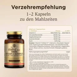 Sale Solgar Ester-C plus 500 mg Kapseln, 50 St Vitamin C (Ascorbinsäure)