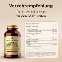 Sale Solgar Omega 3 - 6 - 9 Kapseln, 120 St