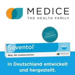 Soventol Gel bei Insektenstichen und Juckreiz auf der Haut, 50 g