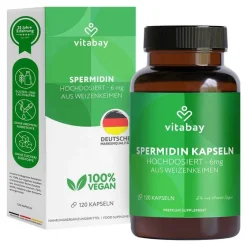 Hot Vitabay Spermidin 6 mg hochdosiert Kapseln, 120 St
