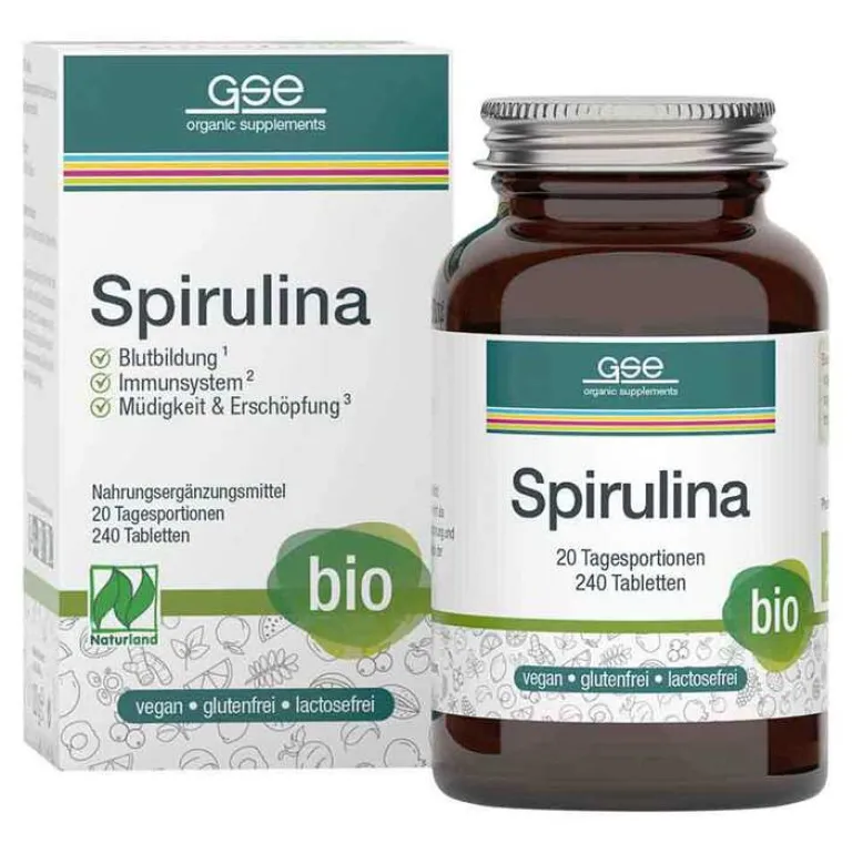 Best GSE Spirulina 500 mg Bio Naturland Tabletten, 240 St