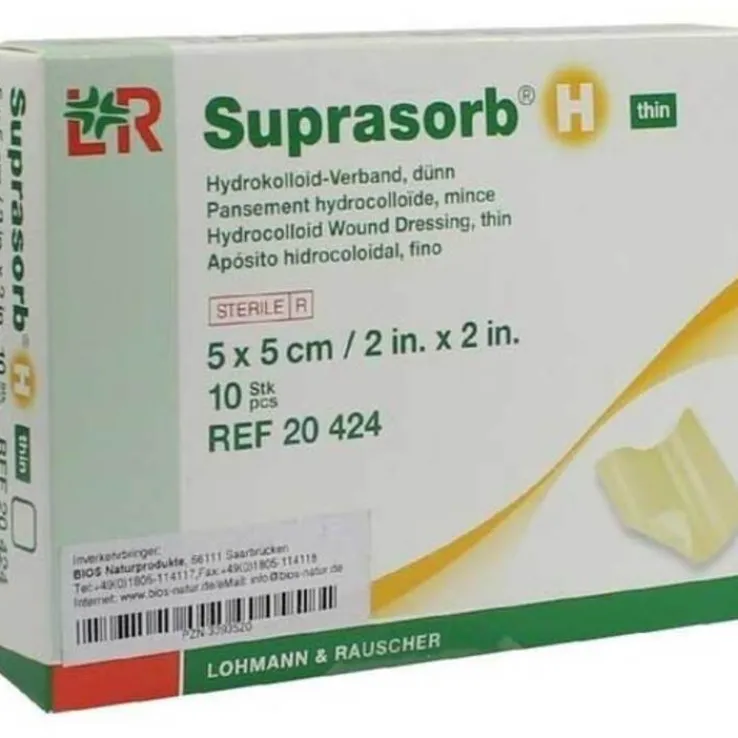 Suprasorb H Hydrokolloidverband 5x5cm dünn, 10 St