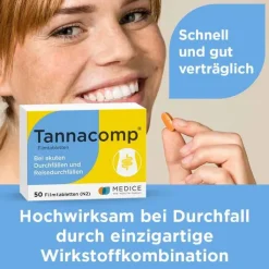 Tannacomp® Filmtabletten bei akutem Durchfall , 50 St