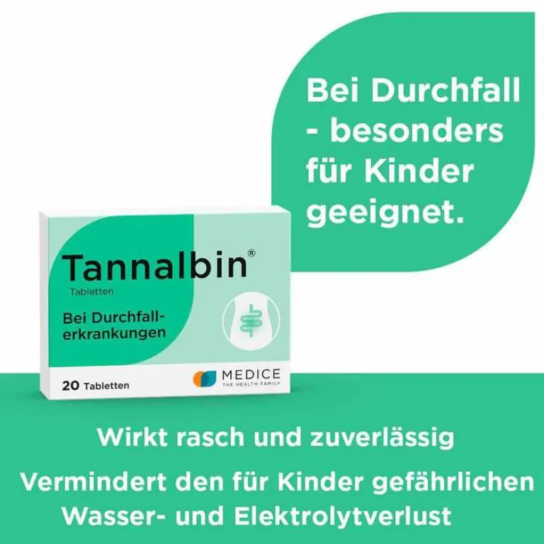 Hot Tannalbin ® Tabletten bei Durchfallerkrankungen, 20 St