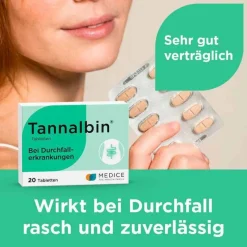 Hot Tannalbin ® Tabletten bei Durchfallerkrankungen, 20 St