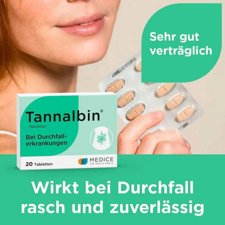 Hot Tannalbin ® Tabletten bei Durchfallerkrankungen, 20 St