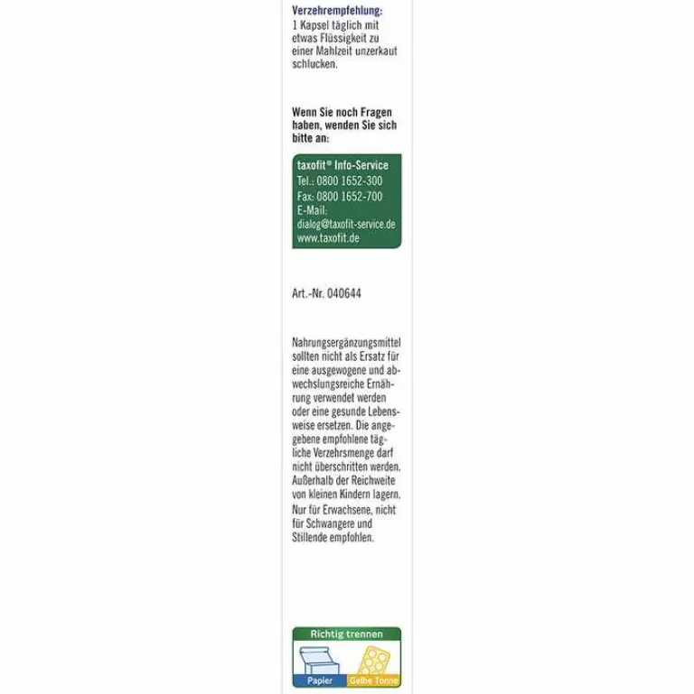 Hot Taxofit Augen Sehkraft Kapseln, 30 St