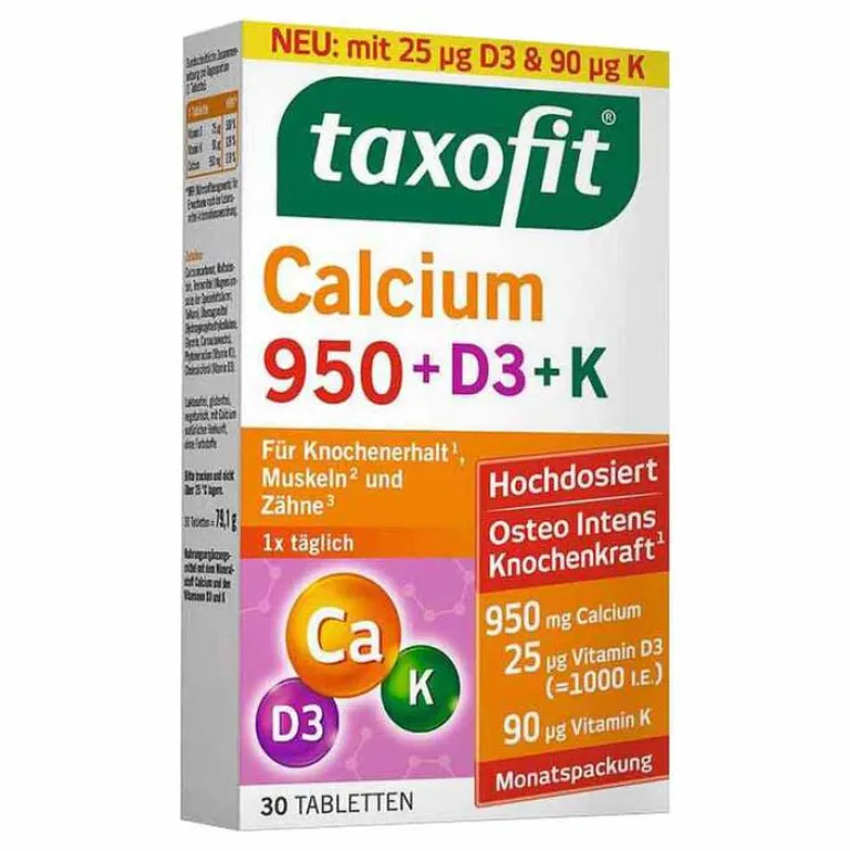 Outlet Calcium 950 + D3 + K Tabletten, 30 St Vitamin D (Colecalciferol)|Vitamin K