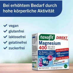 Online Magnesium 400 + B1 + B6 + B12 + Folsäure 800 Granulat, 20 St Multivitamine|Magnesium