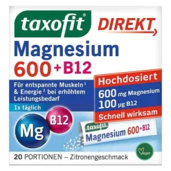 Outlet Magnesium 600 + B12 Direkt Granulat, 20 St Magnesium