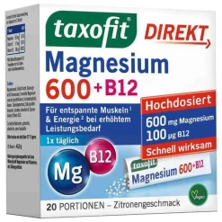 Outlet Magnesium 600 + B12 Direkt Granulat, 20 St Magnesium