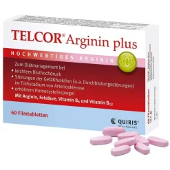 Hot TELCOR® Arginin plus Filmtabletten, 60 St Aminosäuren|Homocysteinspiegel