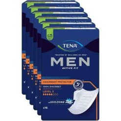 Sale Tena ® MEN ACTIVE FIT Level 3 Einlagen bei Inkontinenz, 6X16 St