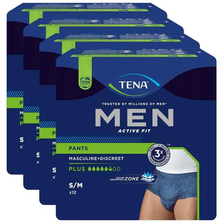 New Tena ® MEN ACTIVE FIT Plus Pants blau L/XL bei Inkontinenz, 4X10 St