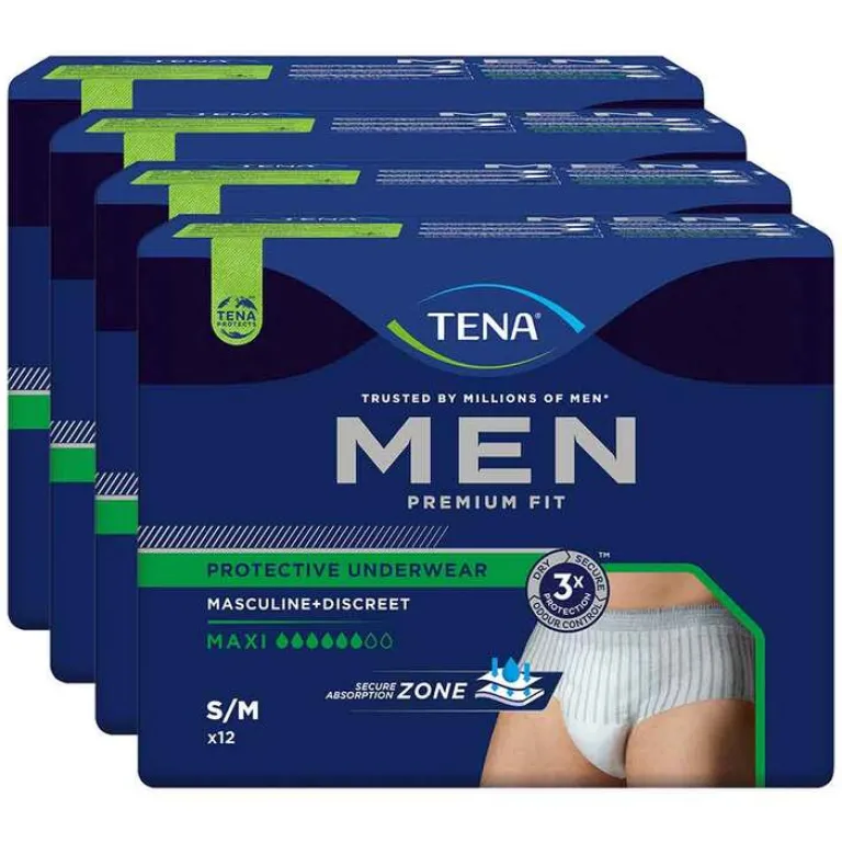 Clearance Tena ® MEN PREMIUM FIT Pants Maxi S/M bei Inkontinenz, 4X12 St