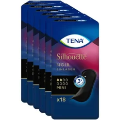Best Tena ® Silhouette NOIR Mini Einlagen bei Inkontinenz, 6X18 St