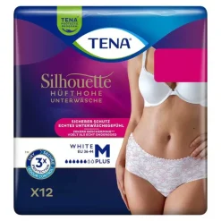 Online Silhouette Plus M white Inkontinenz Pants, 12 St Windeln & Pants