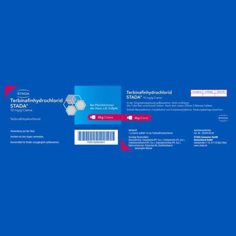 New Stada Terbinafinhydrochlorid ® 10 mg/g Creme, 30 g