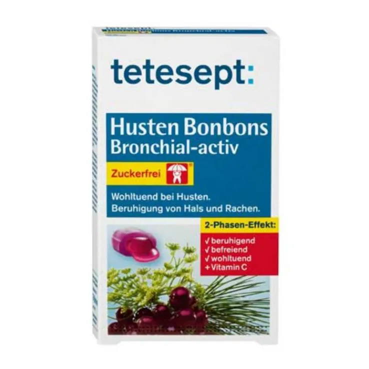 Tetesept Husten Bonbons Bronchial-activ zuckerfrei, 75 g