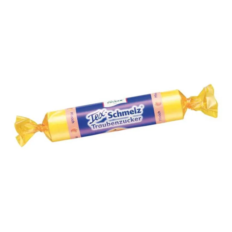 Discount Tex-Schmelz Traubenzucker Pfirsich, 33 g Traubenzucker|Traubenzucker