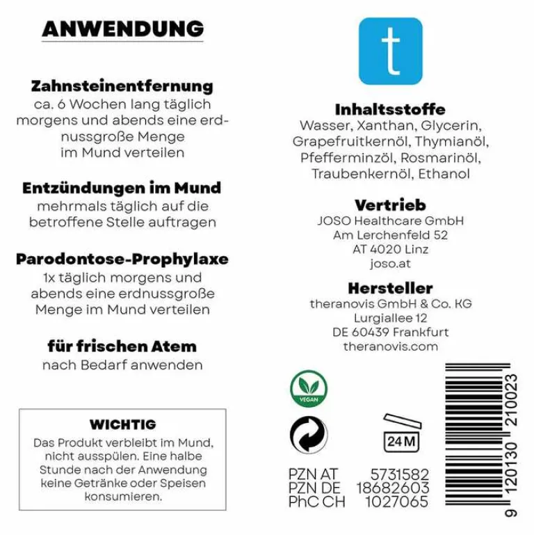 Sale Theranovis oral Zahnstein Gel, 120 ml