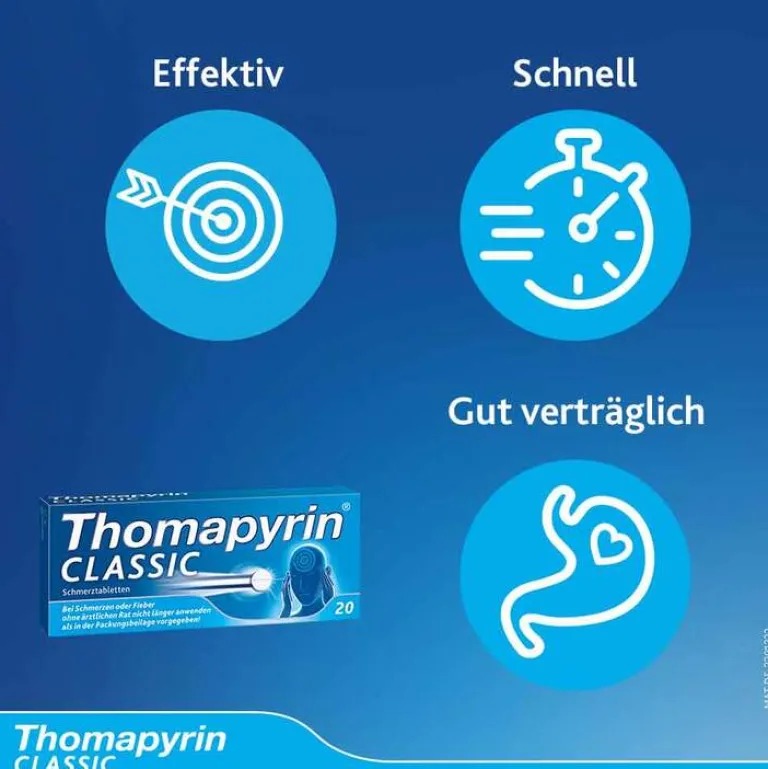 Online Thomapyrin CLASSIC Schmerztabletten, 20 St