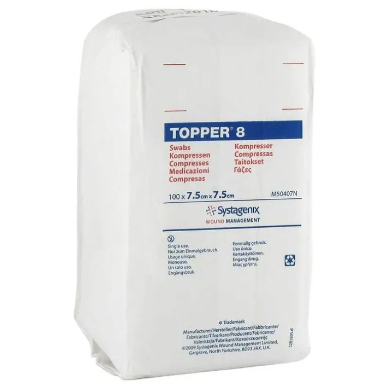 Online 8 Kompresse unsteril 7,5x7,5 cm, 100 St Sterile Kompressen