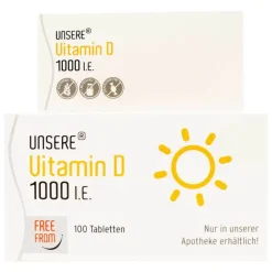 Discount Unsere Vitamin D 1.000 I.E. freefrom Tabletten, 100 St