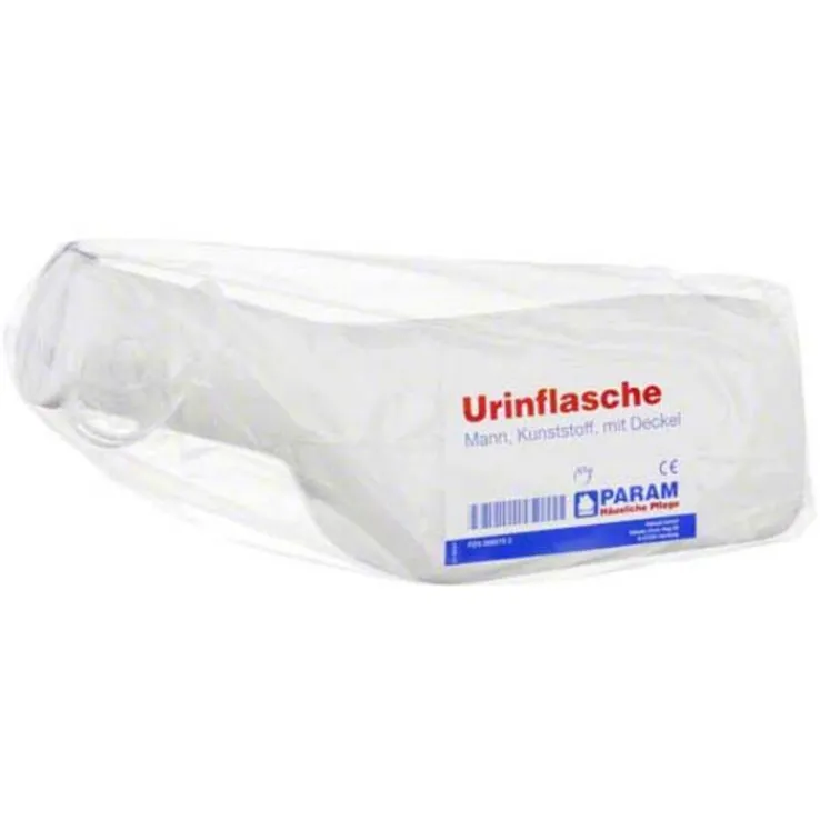 Urinflasche für Männer Kunststoff / Deckel, 1 St
