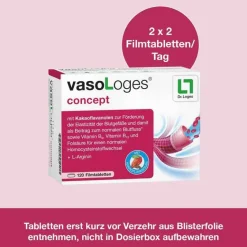 Vasologes concept Filmtabletten, 120 St Durchblutung