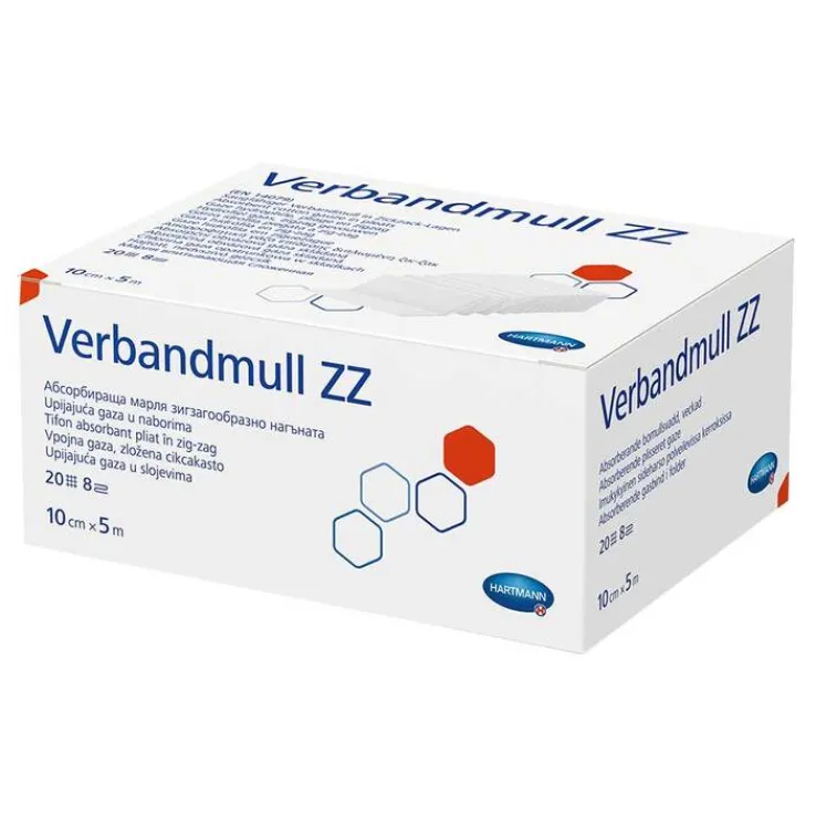 Verbandmull Hartmann 10 cm x 5 m zickzack, 1 St