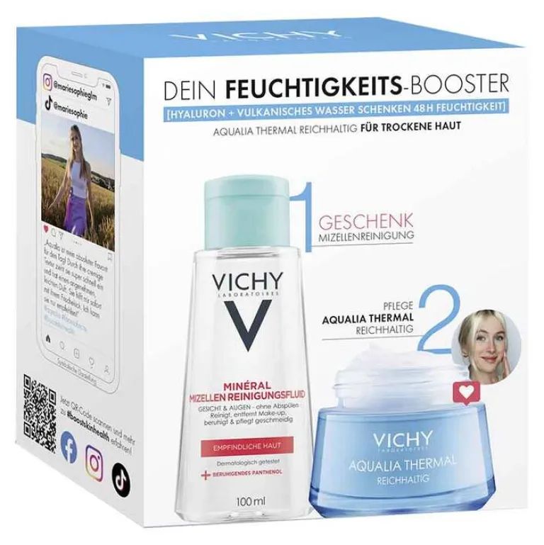 Hot Vichy Aqualia Thermal reichhaltig + PT Mizelle Coffret, 1 P