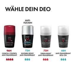 Outlet Vichy Homme Deo Roll-on 72h Anti-Flecken, 50 ml
