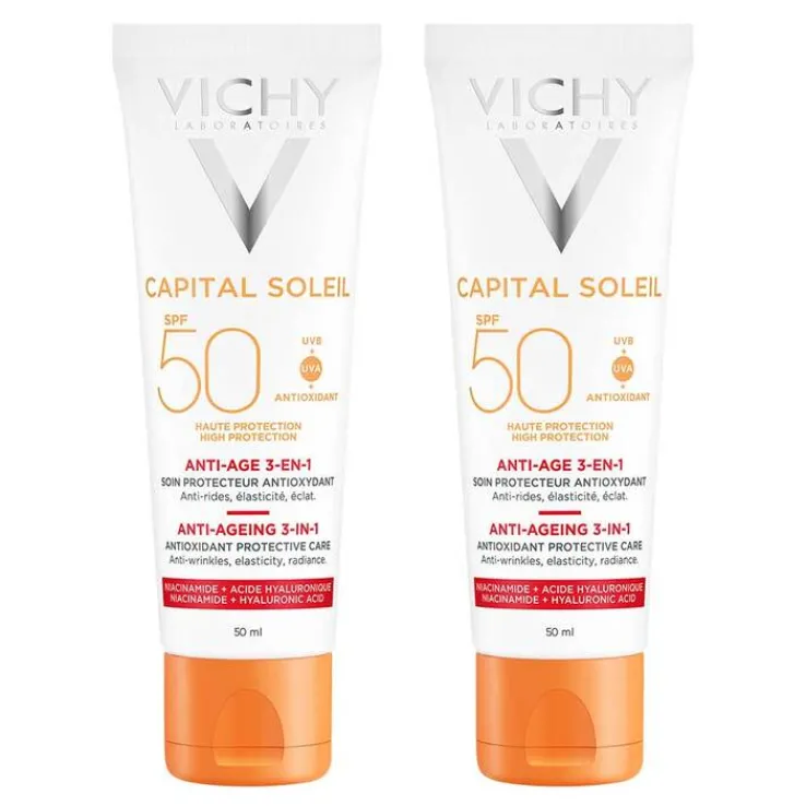 VICHY Ideal Soleil Anti-Age Creme LSF 50 , 2x50 ml
