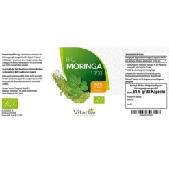 Vitactiv Bio Moringa 1350 mg Kapseln, 90 St