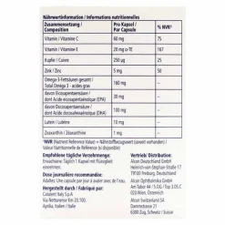 Clearance Vitalux Plus Lutein und Omega 3 Kapseln, 84 St