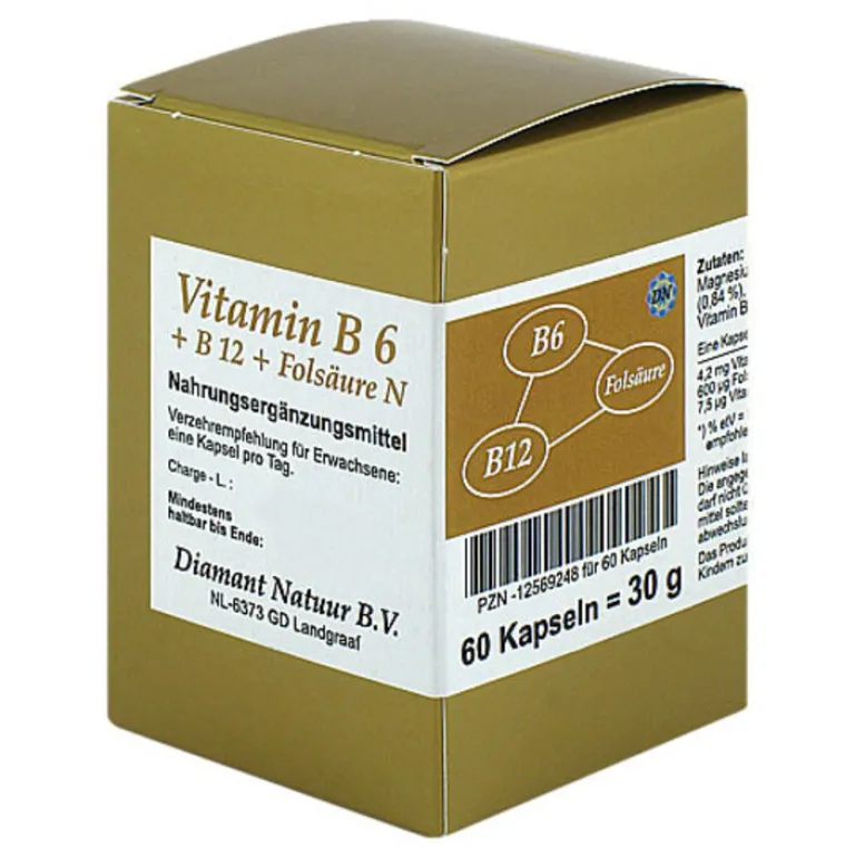Outlet Diamant Natuur Vitamin B6 + B12 + Folsäure N Kapseln, 60 St