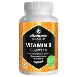 Best Vitamin B Complex hochdosiert vegan Tabletten, 180 St Vitamin B Komplex