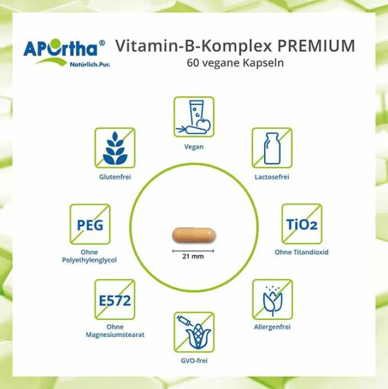 Hot Aportha Vitamin B Komplex Premium Tabletten, 60 St
