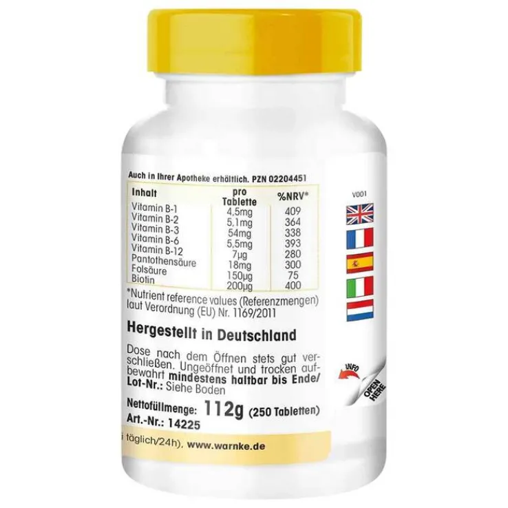 Vitamin B Komplex Tabletten, 250 St