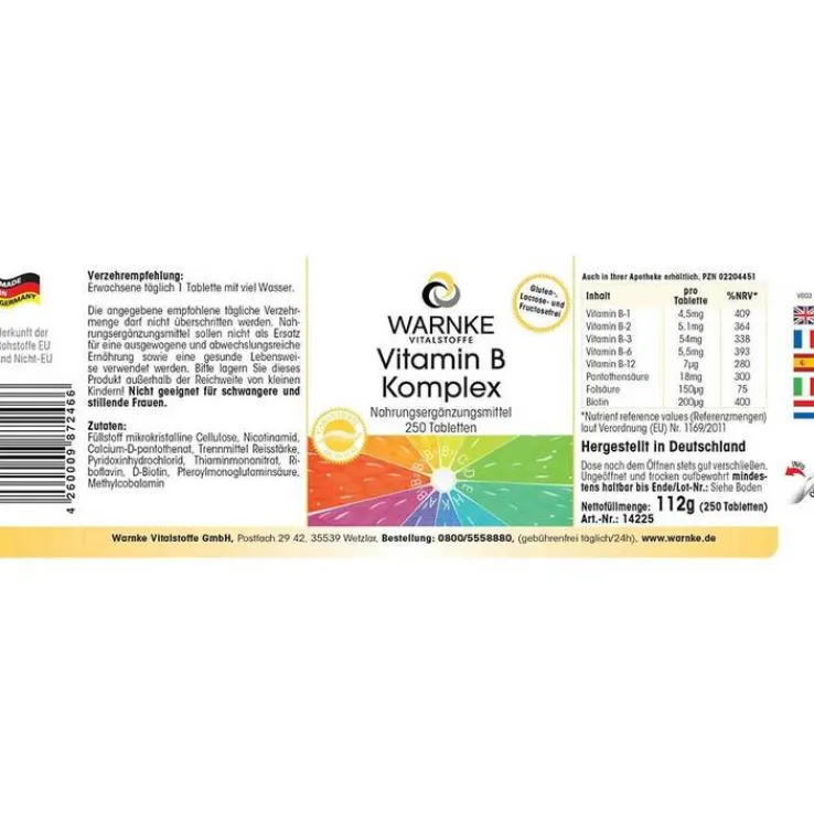 Vitamin B Komplex Tabletten, 250 St