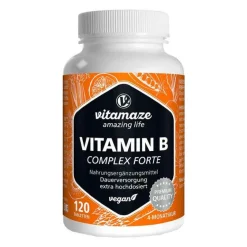 Outlet Vitamin B-Complex extra hochdosiert vegan Tabletten , 120 St Vitamin B Komplex