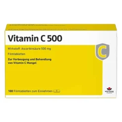Clearance Vitamin C 500 Filmtabletten, 100 St Vitamin C (Ascorbinsäure)