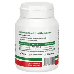Clearance Megamax Vitamin D3 1.000 I.E. + Zink 10 mg Tabletten, 100 St