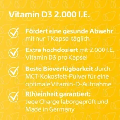Vitamin D3 2.000 I.E. Kapseln, 120 St Vitamin D (Colecalciferol)