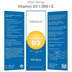 Online Vitamin D3 1000 I.E. Vital Spray, 20 ml Vitamin D (Colecalciferol)