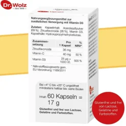 Hot Vitamin D3 1000 I.E. plus Kapseln, 60 St Vitamin D (Colecalciferol)