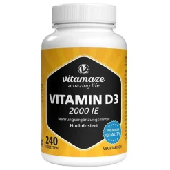 Vitamin D3 2.000 I.E. vegetarisch Tabletten, 240 St Vitamin D (Colecalciferol)