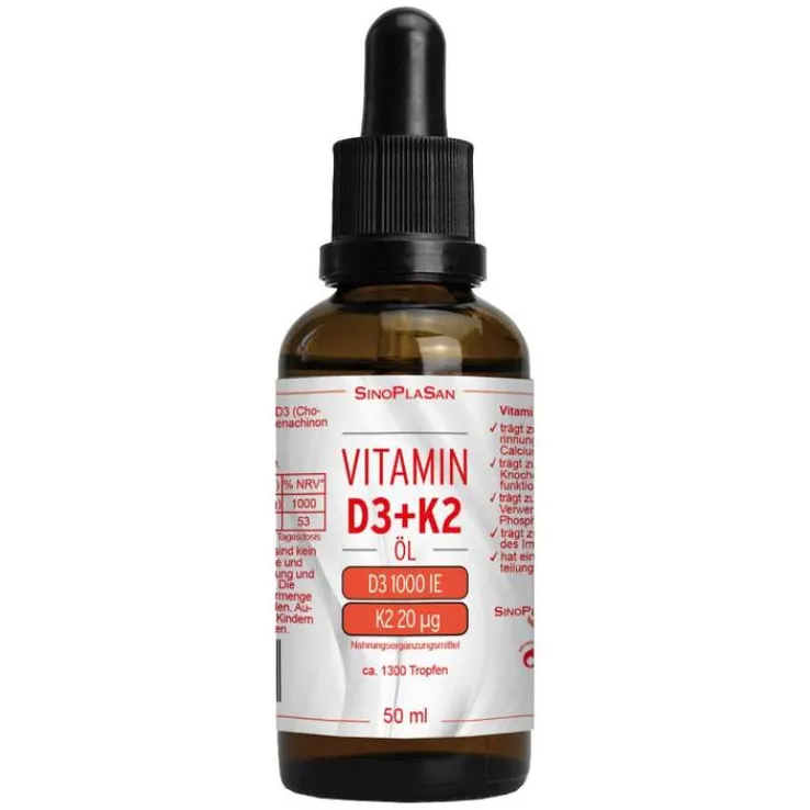 Vitamin D3 / K2 1000 I.E. / 20 µg Tropfen zum Einnehmen, 50 ml